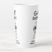 Grill Daddy Cartoon Father's Day カフェラテマグ (正面)