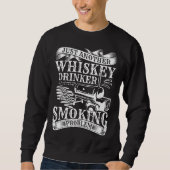 Grill Just Another Whiskey Drinker Smoking Problem スウェットシャツ (正面)