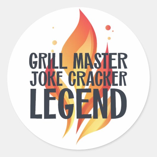 Grill Legend BBQポスター ラウンドシール (正面)