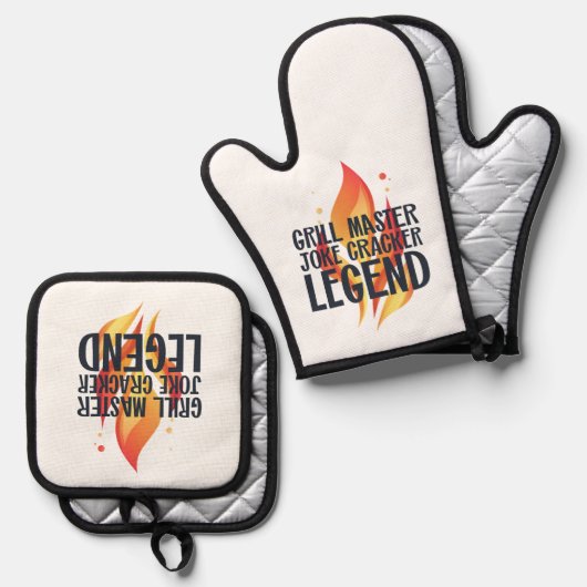 Grill Legend BBQポスター 鍋つかみ&鍋敷きセット (正面/裏面)