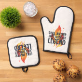 Grill Legend BBQポスター 鍋つかみ&鍋敷きセット (トップダウン)