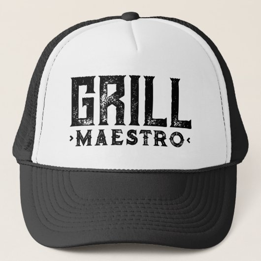Grill Maestro trucker hat for expert BBQ chef キャップ (正面)