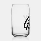 Grill Master can glass with custom BBQ chef name ガラス缶 (右)