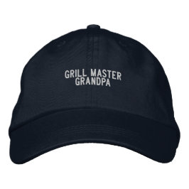 'Grill Master Grandpa' BBQ King Funny Gift  刺繍入りキャップ
