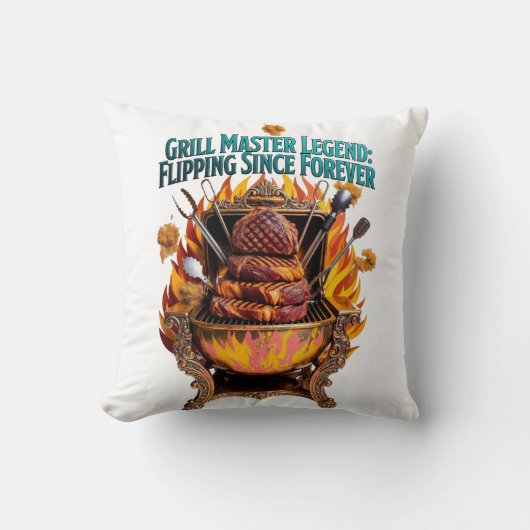 Grill Master Legend T Shirt  クッション (正面)