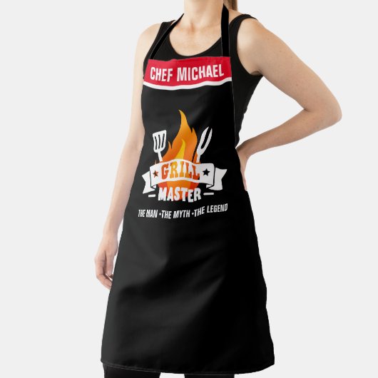 Grill Master The Man Myth Legend BBQ エプロン (インサイチュ)
