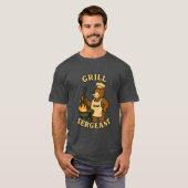 Grill Sergeant Bär Design für Papa Tシャツ (正面フル)