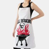 Grill Sergeant BBQ Dad Funny Party エプロン (インサイチュ)