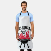 Grill Sergeant Funny BBQ Apron エプロン (着用した状態)