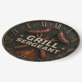 Grill Sergeant Funny BBQ Grill Master Barbecue ペーパープレート (アングル)