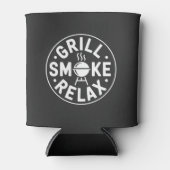 Grill Smoke Relax BBQ Quote 缶クーラー (正面)