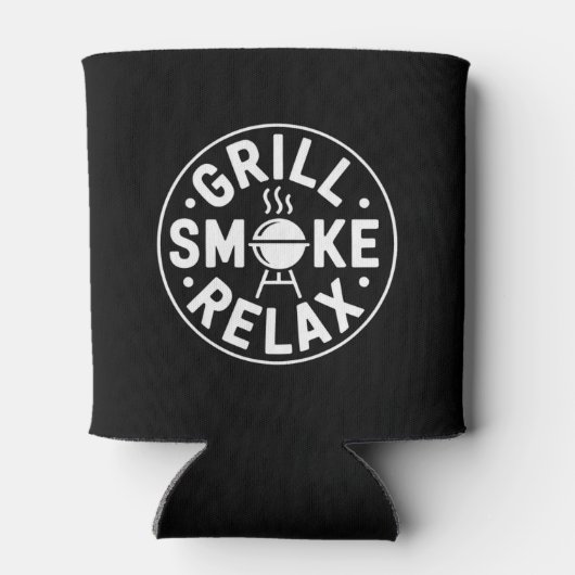 Grill Smoke Relax BBQ Quote 缶クーラー (裏面)