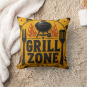 Grill Zone BBQ Grill Master Kitchen Rustic クッション (ブランケット)