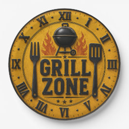 Grill Zone BBQ Grill Master Kitchen Rustic ペーパープレート