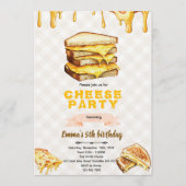 Grilled Cheese Birthday Party Invitation 招待状 (正面)
