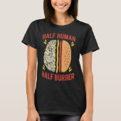 Grilled Cheese Burger  Half Human Half Fast Food B Tシャツ (正面)