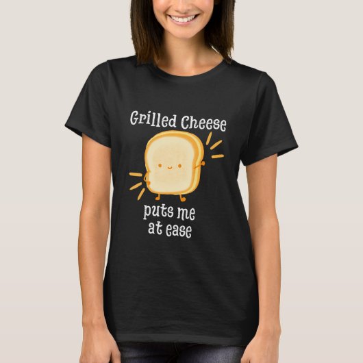 Grilled Cheese Cheesey Comfort Food Sandwich Tシャツ (正面)