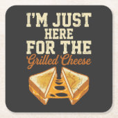 Grilled Cheese Day スクエアペーパーコースター (正面)