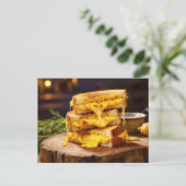 Grilled Cheese Sandwich, layers of melted cheese b ポストカード (スタンド正面)
