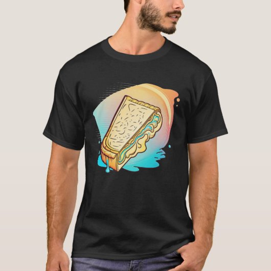 Grilled Cheese Vaporwave 90s and 80s Aesthetic Tシャツ (正面)