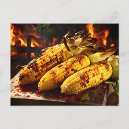 Grilled Corn on the Cob BBQ ポストカード