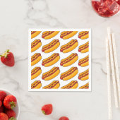 Grilled Hot Dog Pattern スタンダードカクテルナプキン (インサイチュ)