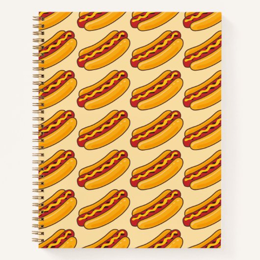 Grilled Hot Dog Pattern ノートブック (正面)