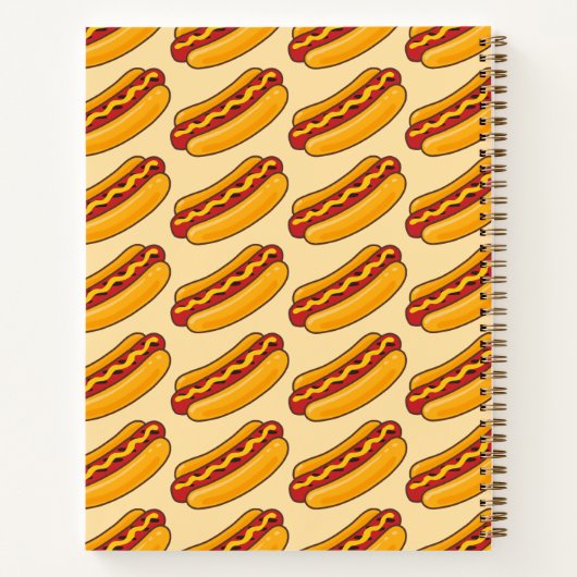 Grilled Hot Dog Pattern ノートブック (裏面)