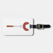 Grilled Sausage on BBQ Fork ラゲッジタグ (正面横)