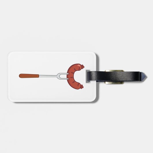 Grilled Sausage on BBQ Fork ラゲッジタグ (裏面横)