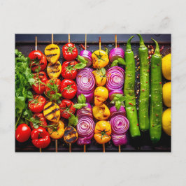 Grilled Vegetable. Array of beautifully charred ve ポストカード