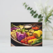 Grilled Vegetable. Array of beautifully charred ve ポストカード (スタンド正面)