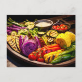 Grilled Vegetable. Array of beautifully charred ve ポストカード (正面)