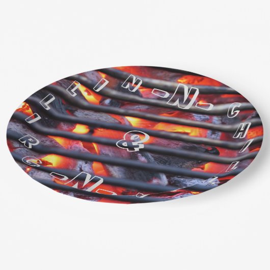 GrillinおよびChillinの紙皿 ペーパープレート (アングル)