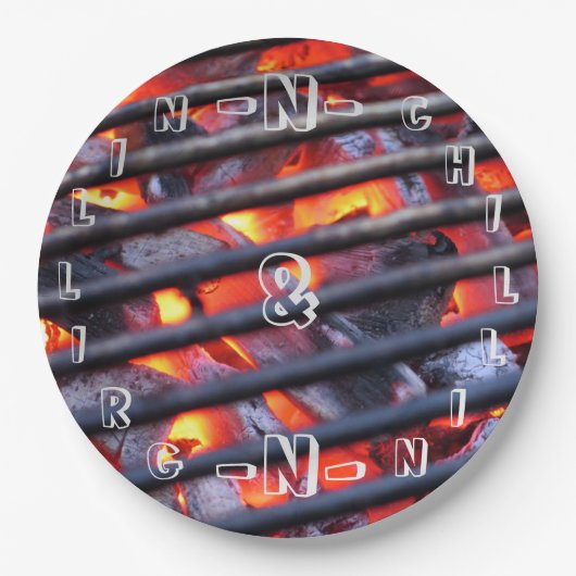 GrillinおよびChillinの紙皿 ペーパープレート (正面)