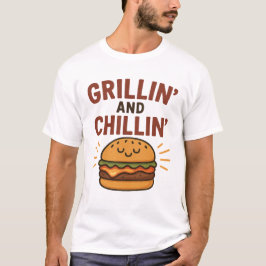 Grillin’ and Chillin’ – Funny BBQ T-Shirt Tシャツ