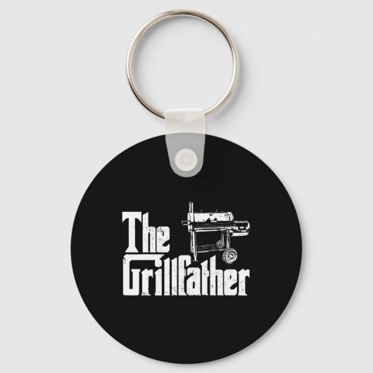 Grilling Smoker And Grill Chef Grillfather Grilled キーホルダー (正面)