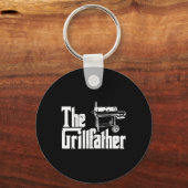 Grilling Smoker And Grill Chef Grillfather Grilled キーホルダー (正面)