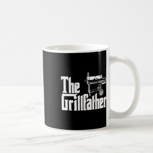 Grilling Smoker And Grill Chef Grillfather Grilled コーヒーマグカップ (右)