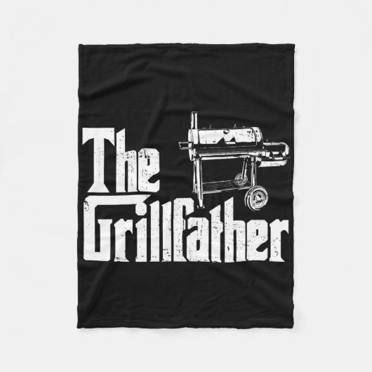 Grilling Smoker And Grill Chef Grillfather Grilled フリースブランケット (正面)