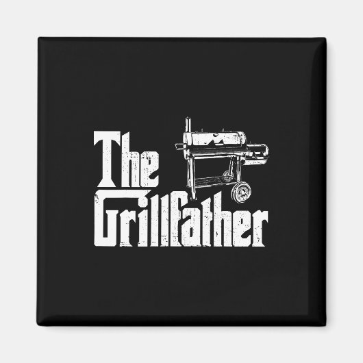 Grilling Smoker And Grill Chef Grillfather Grilled マグネット (正面)