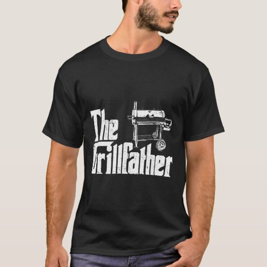 Grilling Smoker And Grill Chef Grillfather Grilled Tシャツ (正面)
