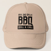 Grillmaster dad cool funny trucker hat キャップ (正面)