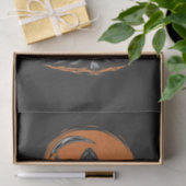 Grim Reaper Cartoon in Sunset Graveyard 薄葉紙 (ギフト)