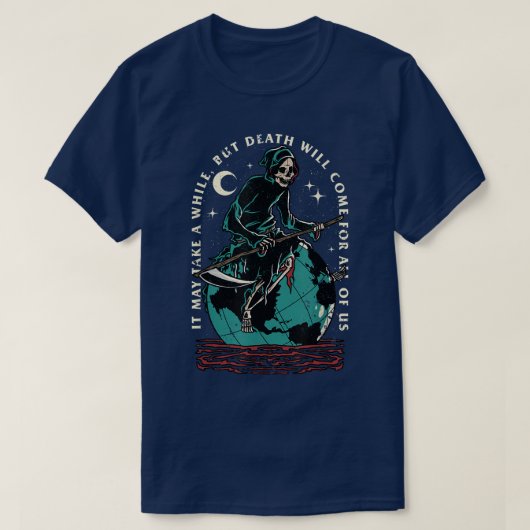 Grim Reaper Death Soul Collector Grunge Gothic Hal Tシャツ (デザイン正面)