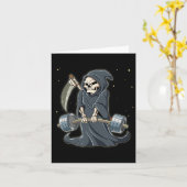 Grim Reaper Gym Weight Training Deadlift  カード (黄色い花)