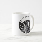 Grim Reaper in the Night - Horror Skull T-Shirt コーヒーマグカップ (正面右)
