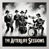 Grim Reaper Jazz Band Skeleton Musician Graphic ポスター (正面)