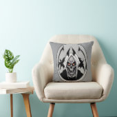 Grim Reaper Of The Blazing Eyes Throw Pillow クッション (椅子)