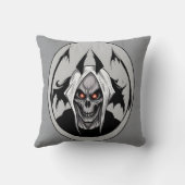 Grim Reaper Of The Blazing Eyes Throw Pillow クッション (裏面)